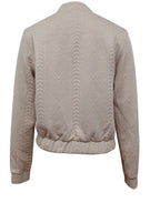 Lotte | Plain Textured Casual Bomber Jacket