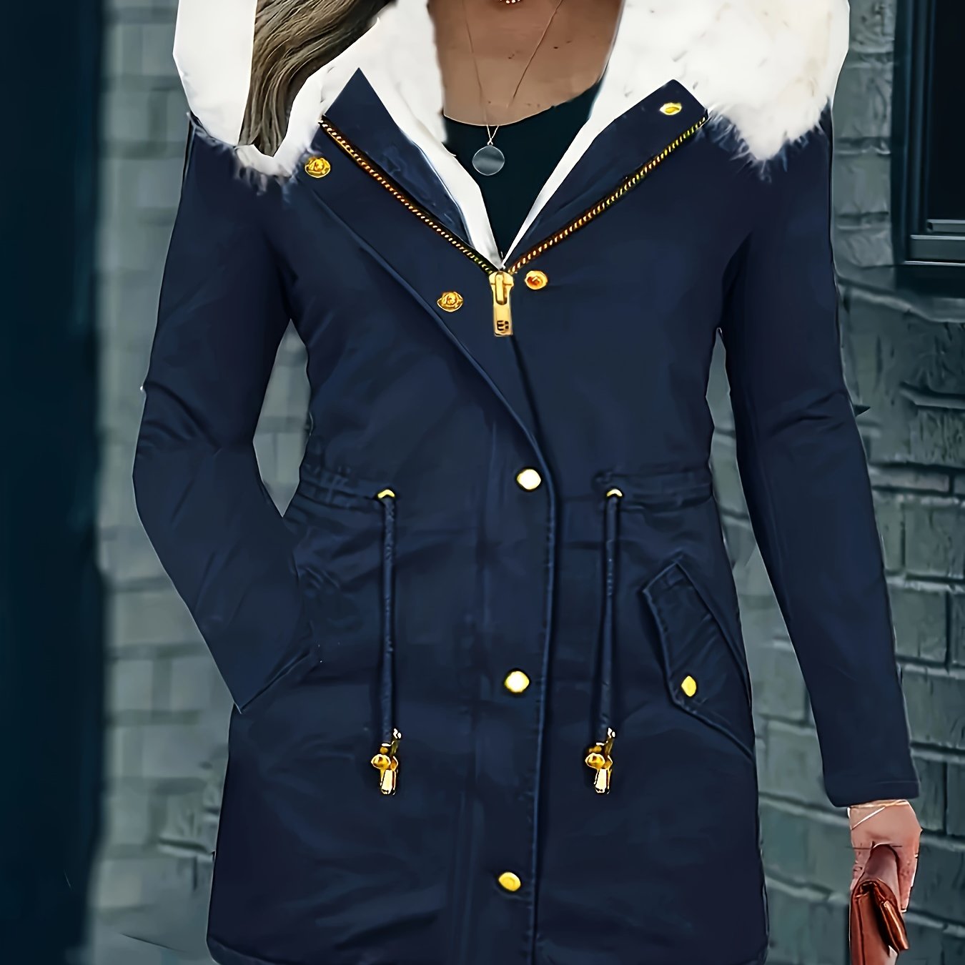 Lotte | Hooded Casual Jacket with Faux Fur Trim