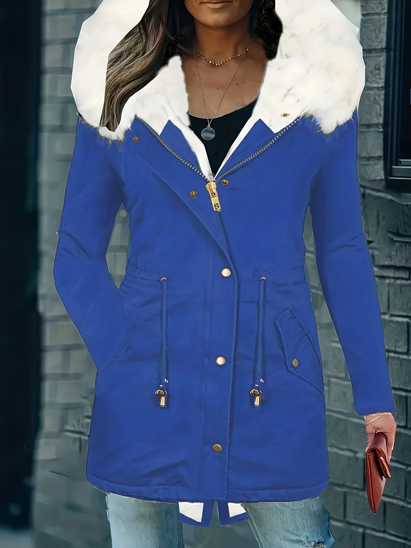 Lotte | Hooded Casual Jacket with Faux Fur Trim
