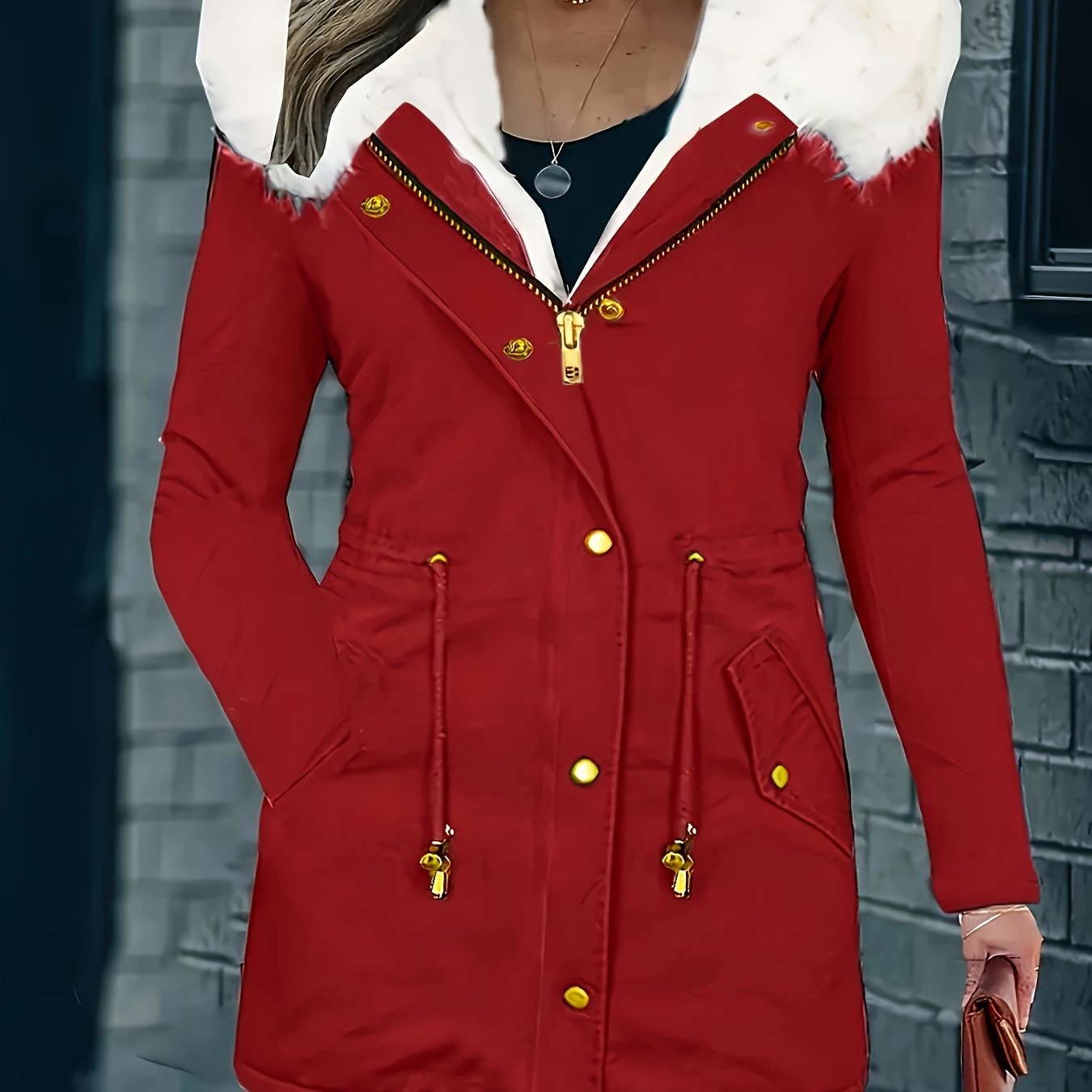 Lotte | Hooded Casual Jacket with Faux Fur Trim