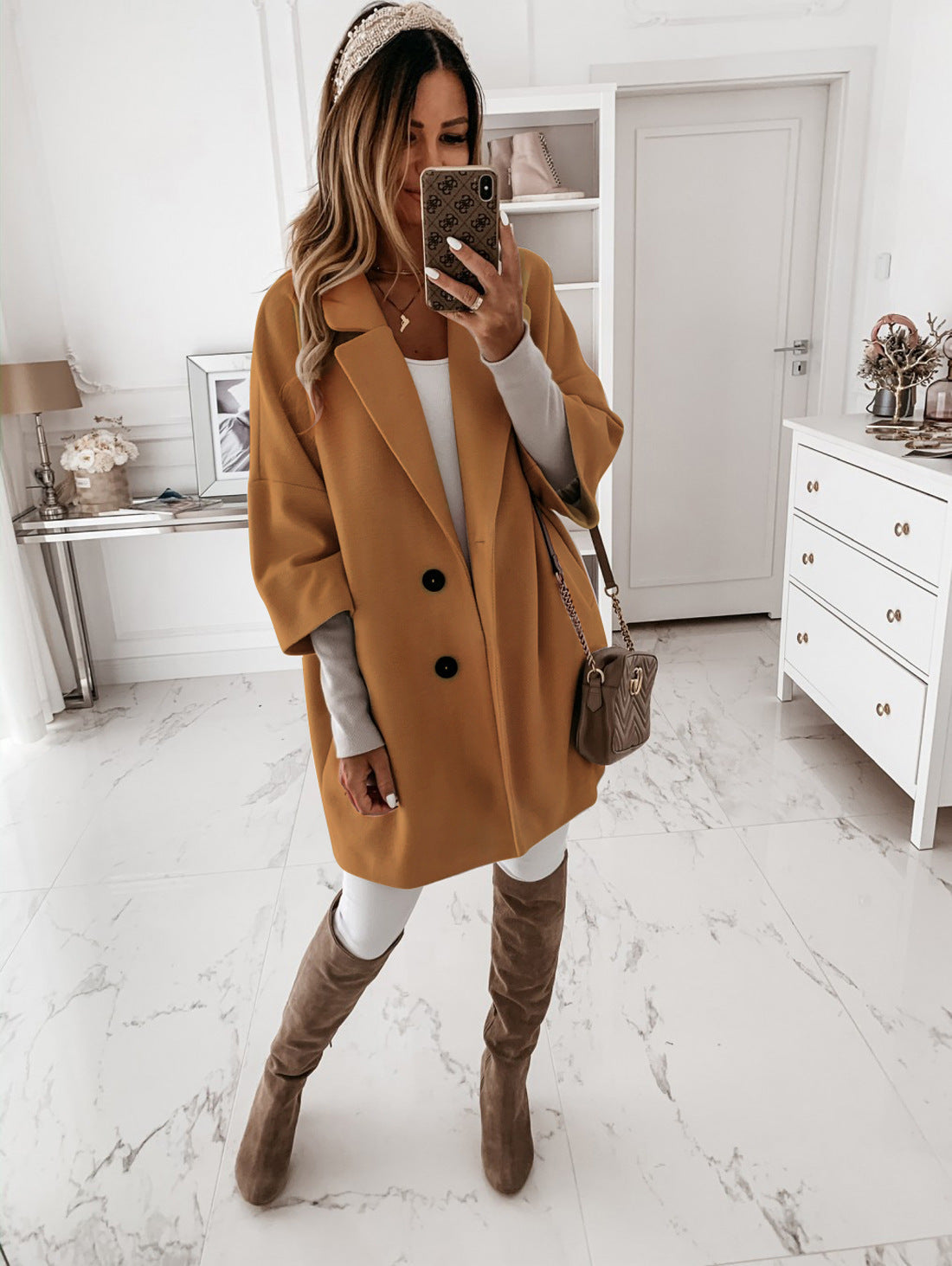 Lotte | Women's Cotton Coat with 3/4 Sleeves
