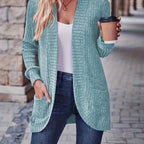 Lotte | Solid Color Open-Front Cardigan with Pockets