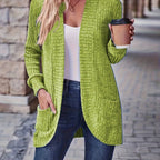 Lotte | Solid Color Open-Front Cardigan with Pockets