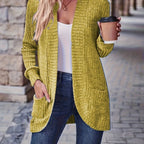 Lotte | Solid Color Open-Front Cardigan with Pockets