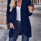 Lotte | Solid Color Open-Front Cardigan with Pockets