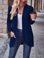 Lotte | Solid Color Open-Front Cardigan with Pockets