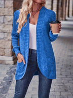 Lotte | Solid Color Open-Front Cardigan with Pockets
