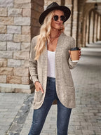 Lotte | Solid Color Open-Front Cardigan with Pockets