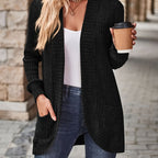 Lotte | Solid Color Open-Front Cardigan with Pockets