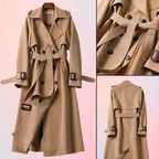 Lotte | Stylish Long Women's Coat with Double Buttons