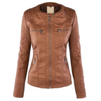 Lotte | Stylish Hooded Leather Jacket for Women