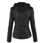 Lotte | Stylish Hooded Leather Jacket for Women
