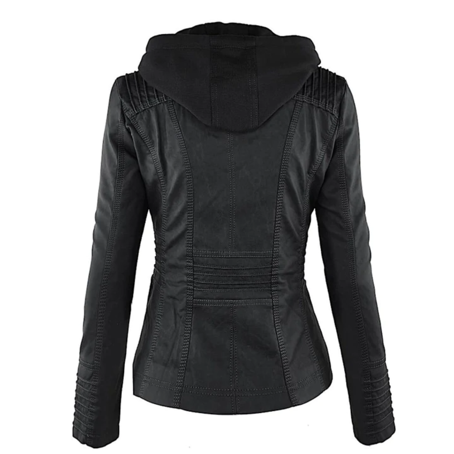 Lotte | Stylish Hooded Leather Jacket for Women