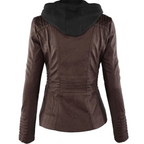Lotte | Stylish Hooded Leather Jacket for Women