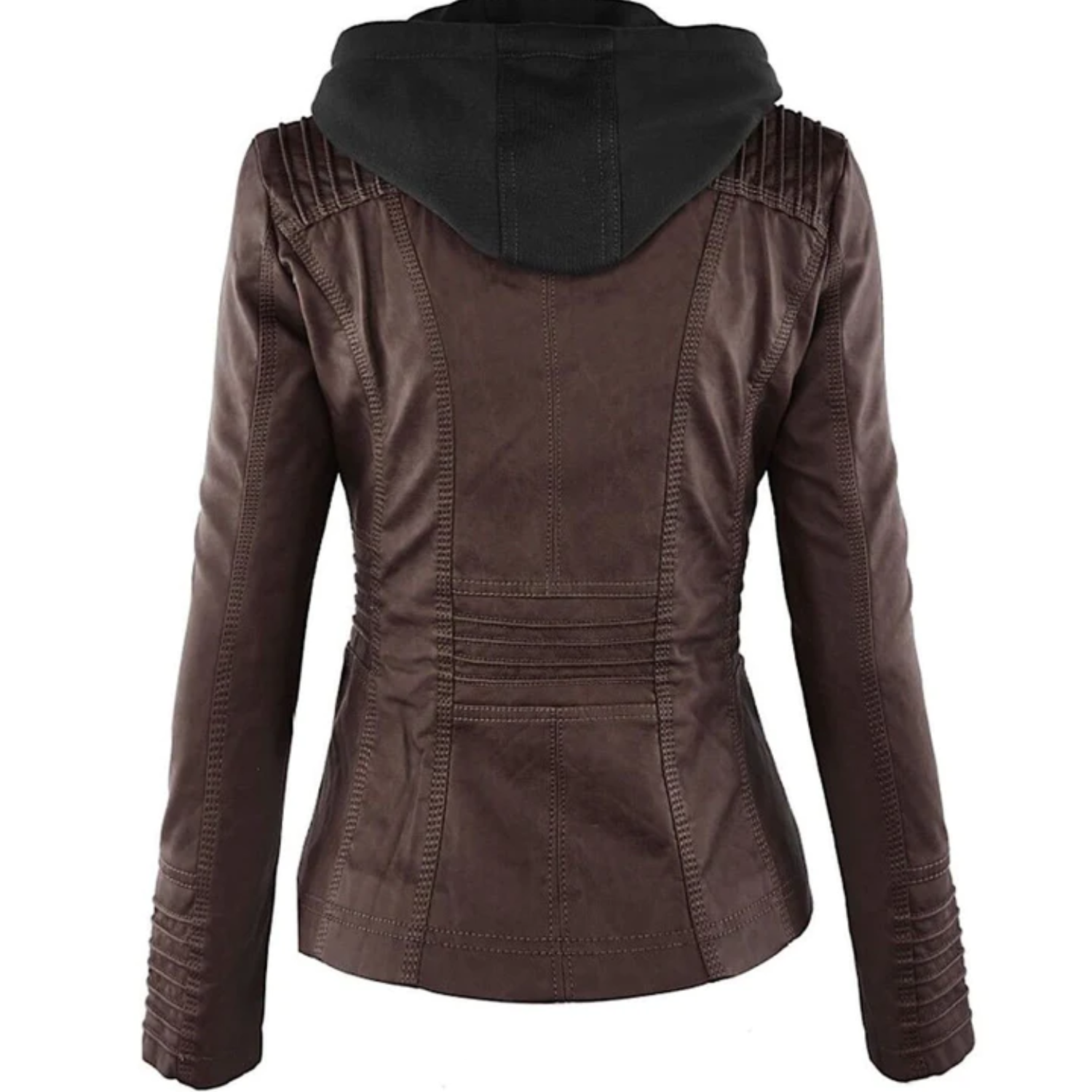 Lotte | Stylish Hooded Leather Jacket for Women