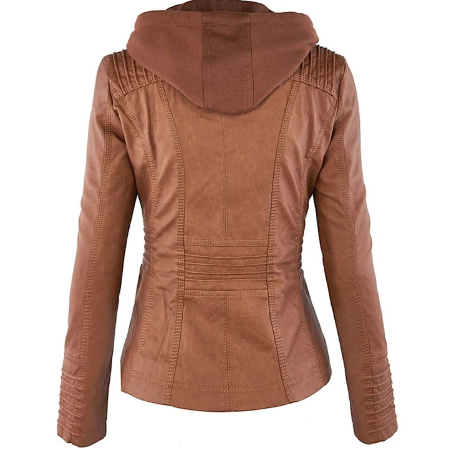 Lotte | Stylish Hooded Leather Jacket for Women