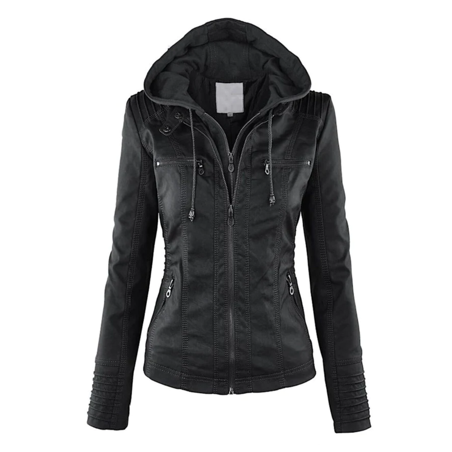 Lotte | Stylish Hooded Leather Jacket for Women