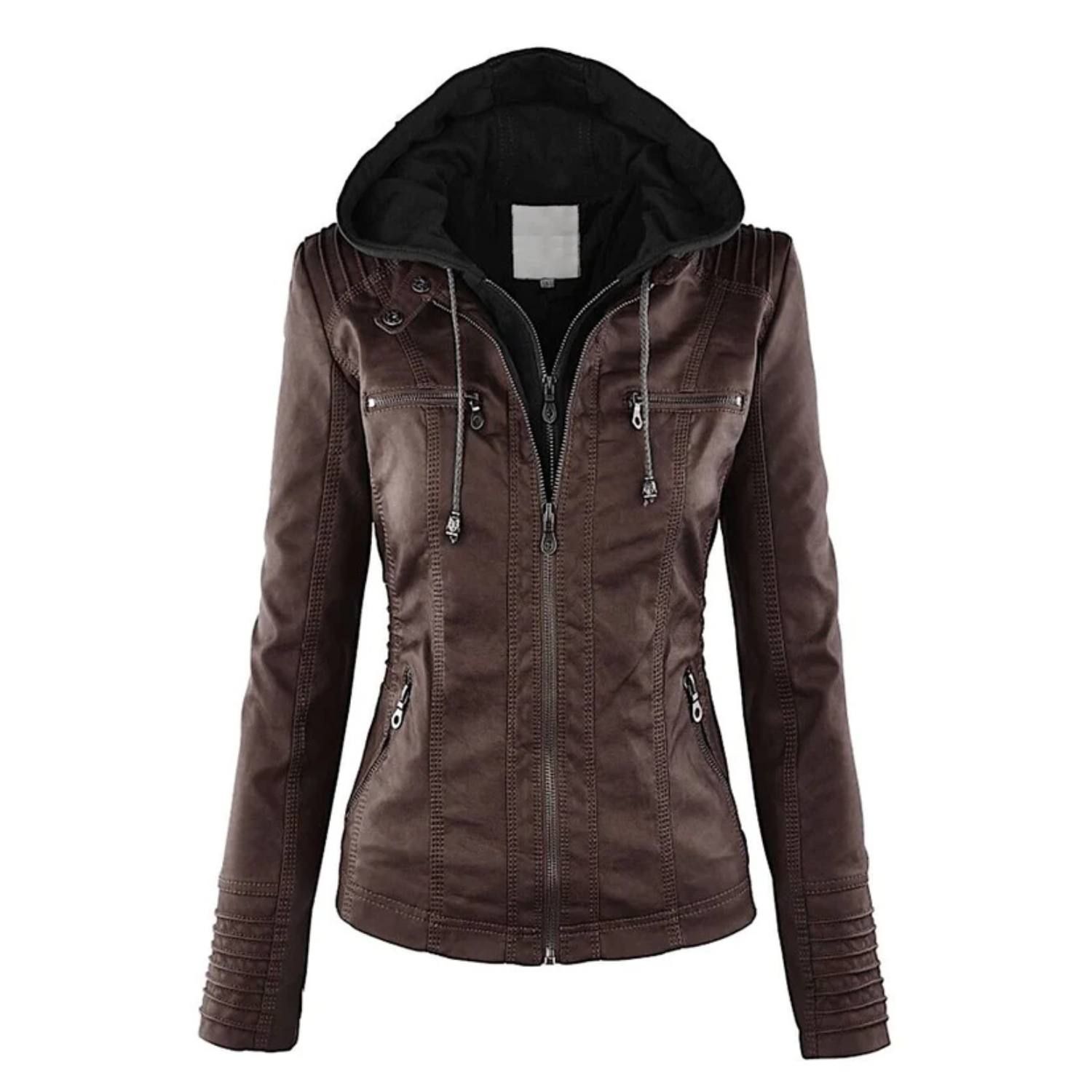 Lotte | Stylish Hooded Leather Jacket for Women