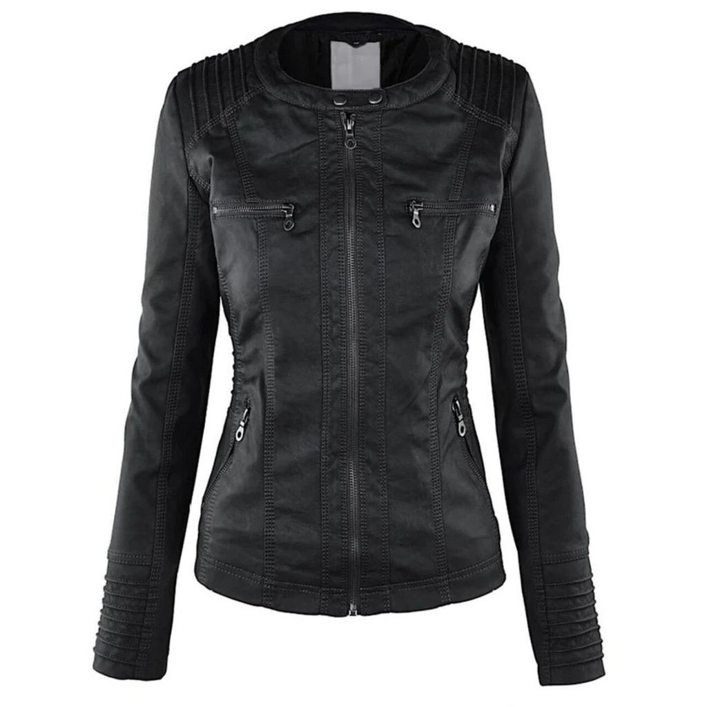 Lotte | Stylish Hooded Leather Jacket for Women