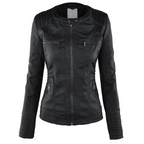 Lotte | Stylish Hooded Leather Jacket for Women