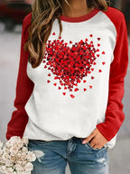 Lotte | Round Neck Sweatshirt with Heart Print