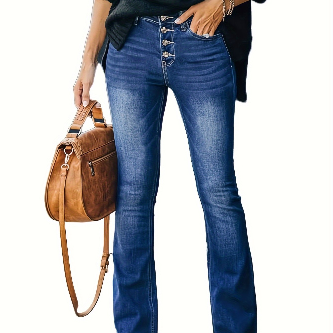 Lotte | Relaxed Fit High-Waisted Cotton Blend Jeans