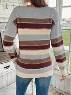Lotte | Vibrant Crew Neck Sweater with Drop Shoulders and Long Sleeves