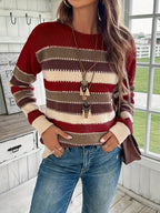 Lotte | Vibrant Crew Neck Sweater with Drop Shoulders and Long Sleeves