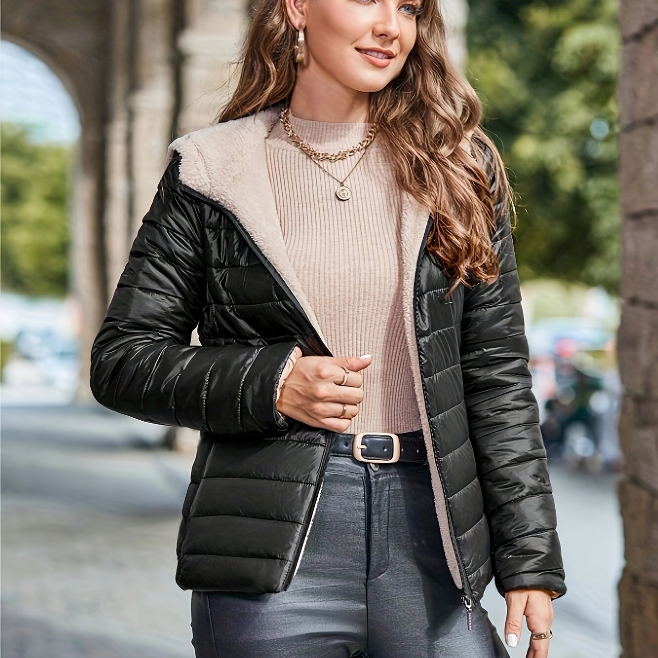 Lotte | Hooded Long Down Jacket