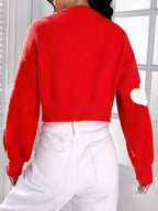 Lotte | Heart Pattern Open Front Cardigan