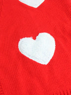 Lotte | Heart Pattern Open Front Cardigan