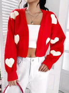 Lotte | Open Front Cardigan with Heart Design