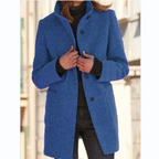 Button-Up Quilted Winter Coat for Women