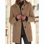 Button-Up Quilted Winter Coat for Women