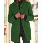 Button-Up Quilted Winter Coat for Women
