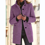 Button-Up Quilted Winter Coat for Women