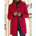 Button-Up Quilted Winter Coat for Women