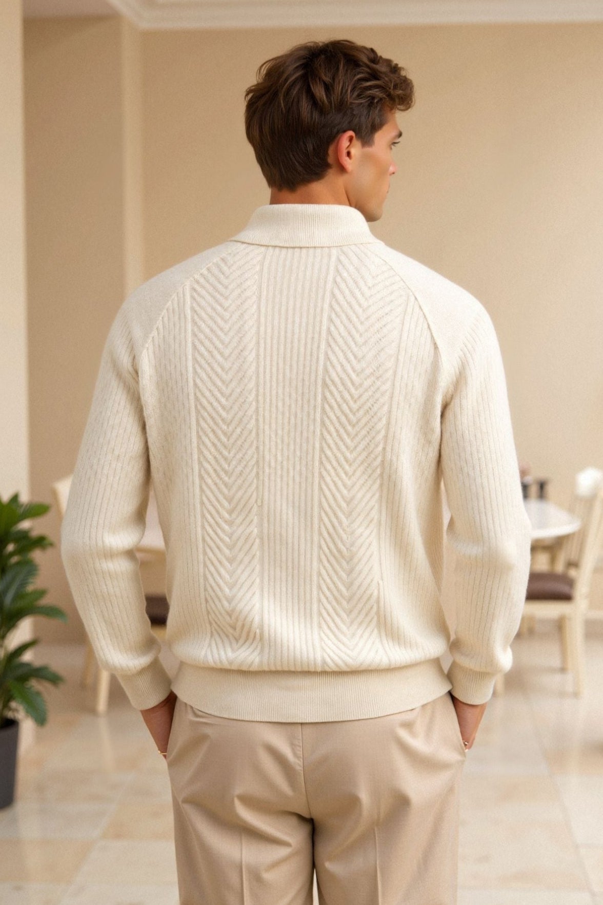 Louis | Long-Sleeve Solid Color Retro Sweater