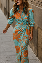 Louisa | Wrap Collar Summer Dress