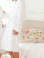 Lucas | V-Neck Flannel Bathrobe for Men with Pockets