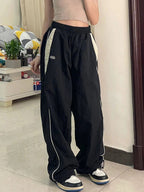 Lune | Vintage-Inspired Wide Leg Trousers with Adjustable Drawstring