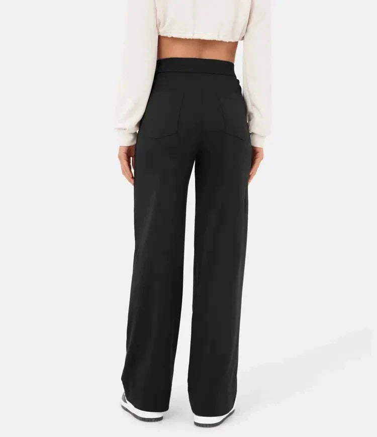 Luus | Chic High-Waisted Elastic Casual Pants