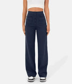 Luus | Chic High-Waisted Elastic Casual Pants