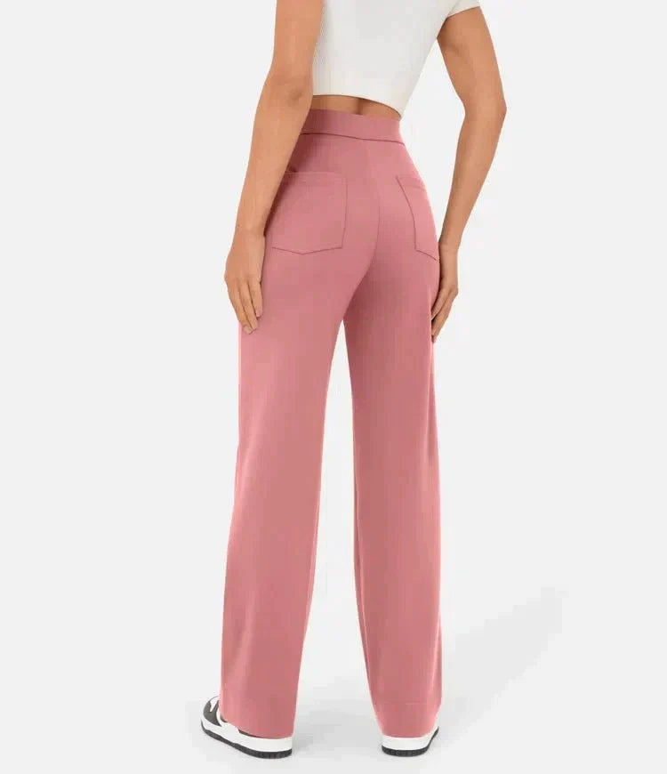 Luus | Chic High-Waisted Elastic Casual Pants