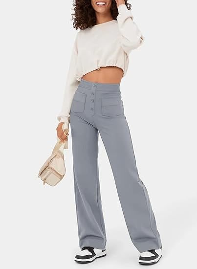 Luus | Chic High-Waisted Elastic Casual Pants