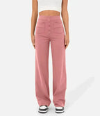 Luus | Chic High-Waisted Elastic Casual Pants