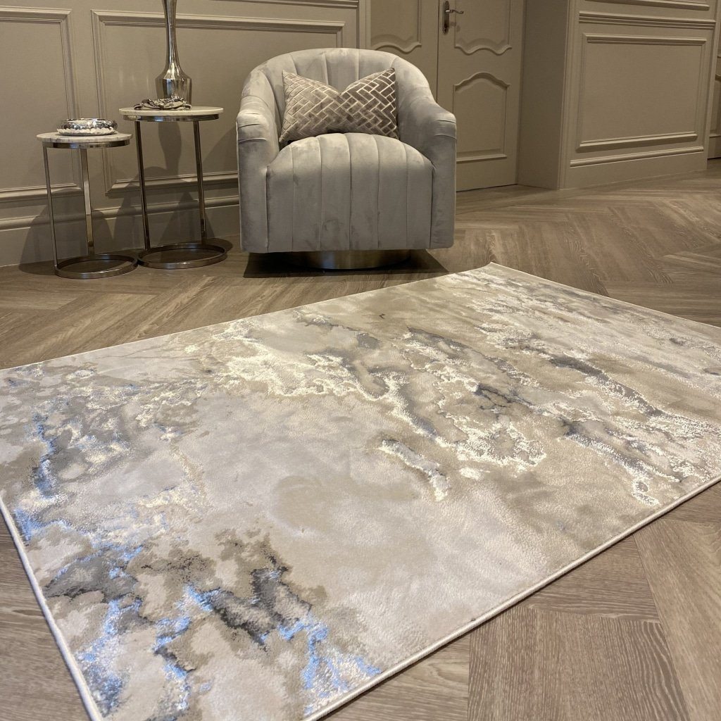 Maia Grey and Silver Rug - Elegance Inspired by Marble!
