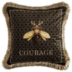Bee Patterned Decorative Pillow