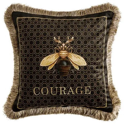 Bee Patterned Decorative Pillow