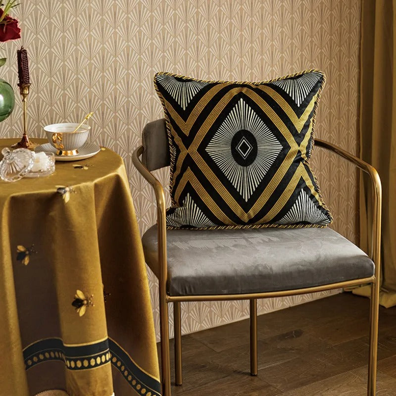 Bee Patterned Decorative Pillow